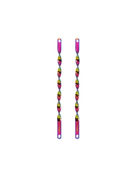 20 Flat Twisted Spring Fork Bars Oil Slick.